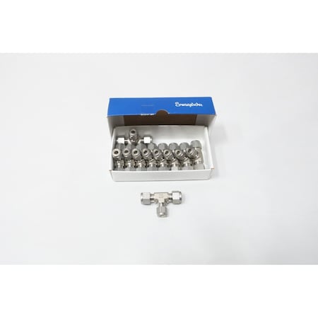 Swagelok BOX OF 10 3/8IN 3/8IN 1/4IN STAINLESS TUBE TUBE TUBE PIPE TEE, 10PK SS-600-3-6-4